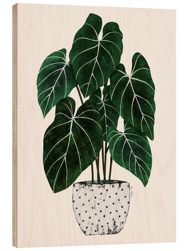 Holzbild Philodendron