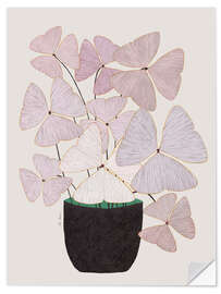 Sticker mural Pink Clovers