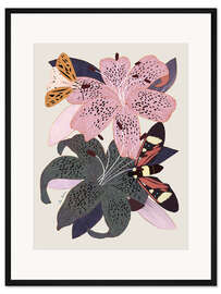 Gerahmter Kunstdruck Lilienblüten