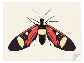 Vinilo para la pared Red Butterfly