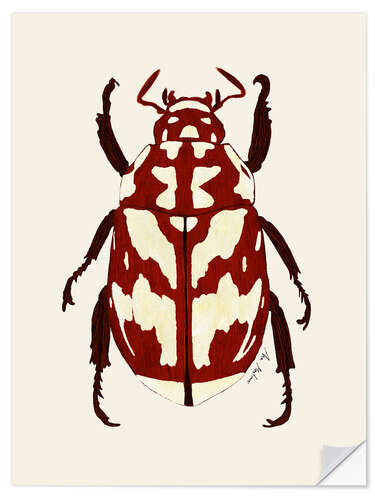 Wall sticker Red beetle