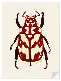 Muursticker Red beetle