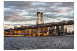 Tableau en aluminium Williamsburg Bridge at sunset, New York City, USA