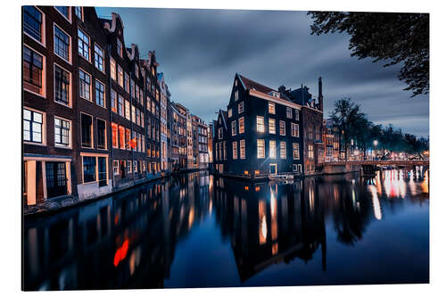 Tableau en aluminium Amsterdam Night