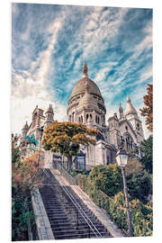 Foam board print Sacré-Coeur in Montmartre