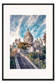Gerahmter Kunstdruck Sacré-Coeur in Montmartre