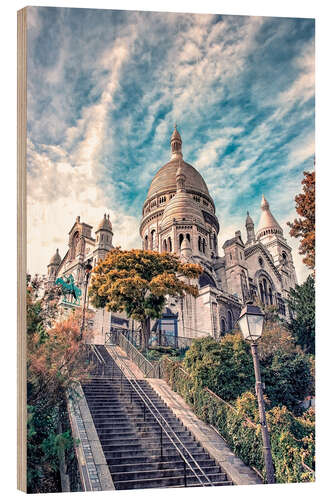 Holzbild Sacré-Coeur in Montmartre