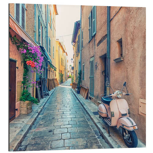 Aluminiumsbilde Street in Saint-Tropez