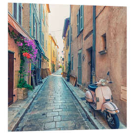 Foam board print Street in Saint-Tropez