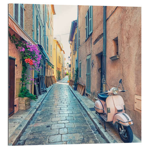 Quadro em plexi-alumínio Street in Saint-Tropez