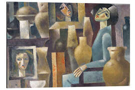 Magnettafel Fröhlicher Töpferin und Spiegel