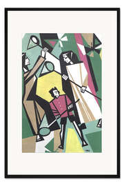 Gerahmter Kunstdruck Schmetterlingsfänger Familie