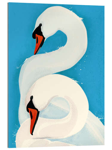 Galleriprint Two Swans in Love