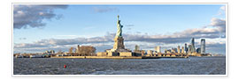 Póster  Liberty Island with Statue of Liberty, New York City - Jan Christopher Becke