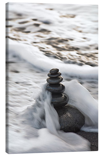 Leinwandbild Steinturm im Wasser