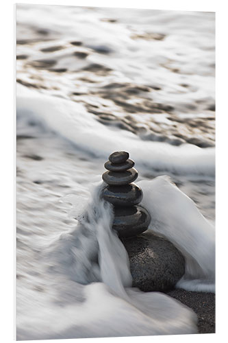 Foam board print Stone tower in the water