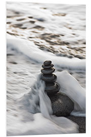 Foam board print Stone tower in the water