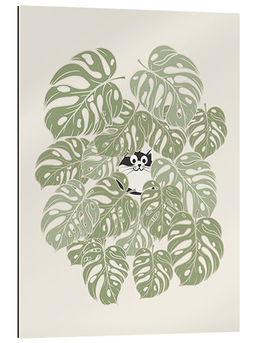 Gallery print The cat and the monstera