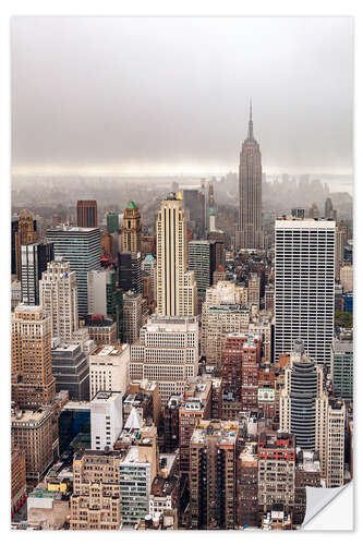 Vinilo para la pared Foggy day in Manhattan