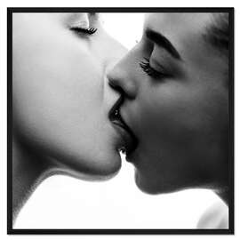 Gerahmter Kunstdruck Kiss