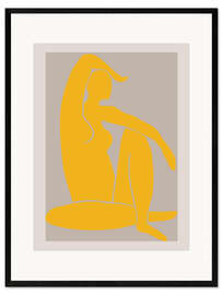 Framed art print Yellow figure