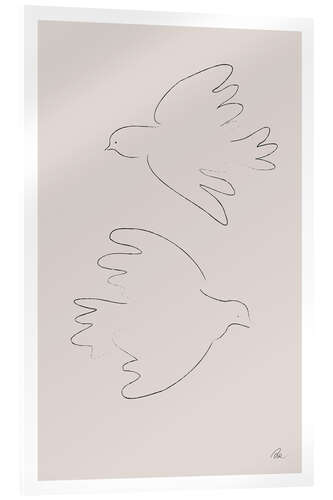 Acrylic print Peace Doves