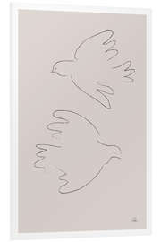 Foam board print Peace Doves