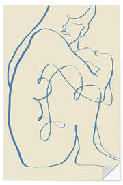 Selvklebende plakat Silence - Seated Figure