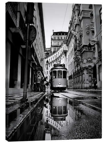 Stampa su tela Rainy days in Lisbon