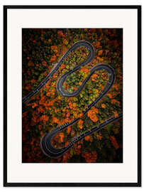 Kunsttryk i ramme Curves