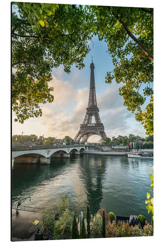 Aluminium print Eiffel Tower at sunrise