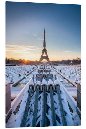 Acrylic print In the Jardins du Trocadéro at sunrise