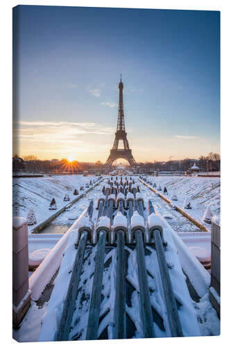 Canvas print In the Jardins du Trocadéro at sunrise