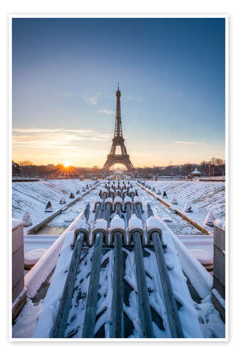 Póster In the Jardins du Trocadéro at sunrise