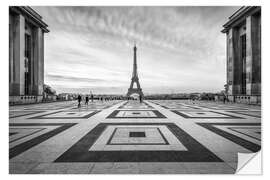 Sticker mural Place du Trocadéro and Eiffel Tower