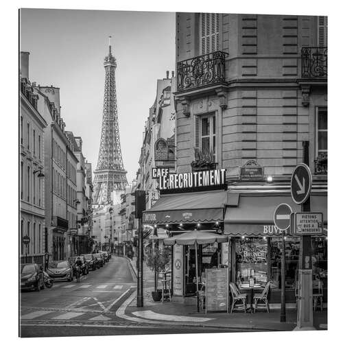 Tableau en plexi-alu Rue Saint Dominique and Eiffel Tower