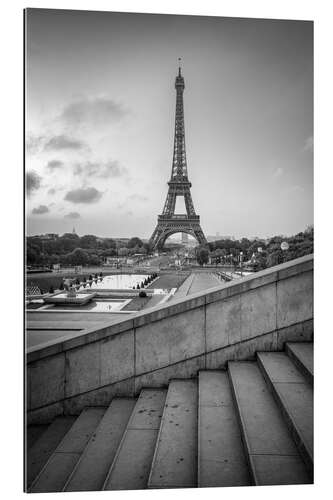 Gallery Print Jardins du Trocadéro und Eiffelturm, schwarzweiß