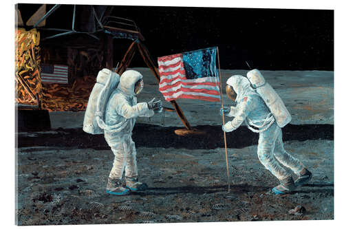 Tableau en verre acrylique Apollo 11 Moon landing,1969