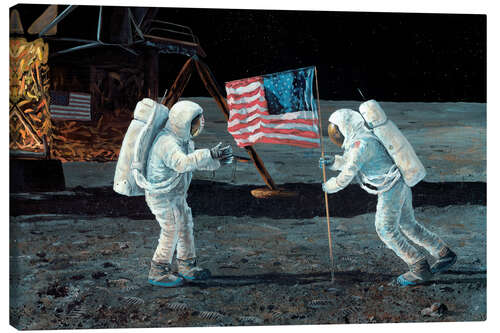 Canvas-taulu Apollo 11 Moon landing,1969