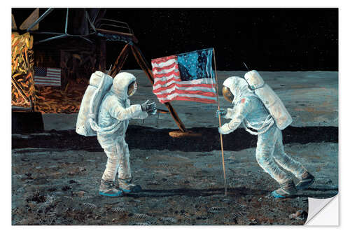 Sticker mural Apollo 11 Moon landing,1969