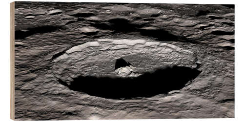 Quadro de madeira Moon's Tycho crater