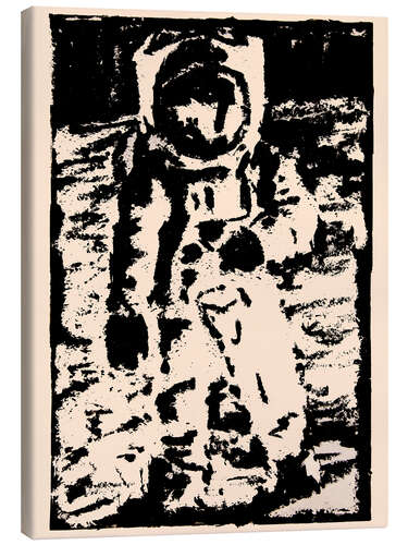 Canvas print Buzz Aldrin on the Moon