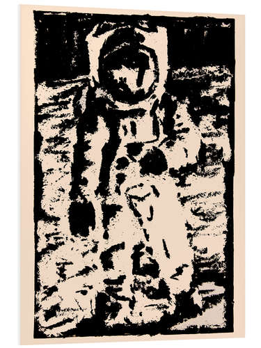 Foam board print Buzz Aldrin on the Moon