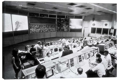 Lienzo Mission control during Apollo 11, 1969