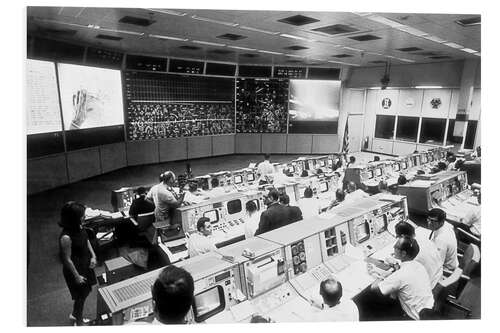 Tableau en PVC Mission control during Apollo 11, 1969