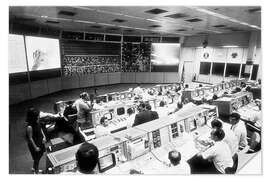 Vinilo para la pared Mission control during Apollo 11, 1969