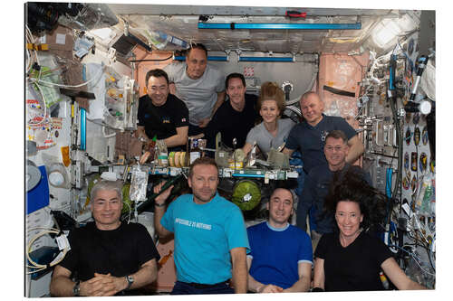Gallery print Group portrait of astronauts and space tourists on the ISS, Oct. 2021