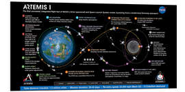 Foam board print Artemis I: Mission stages diagram