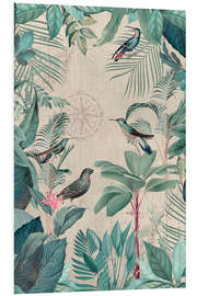 Foam board print Travel of the tropical birds