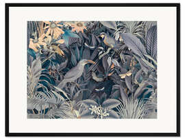Gerahmter Kunstdruck Mitternacht bei den Dschungelvögeln